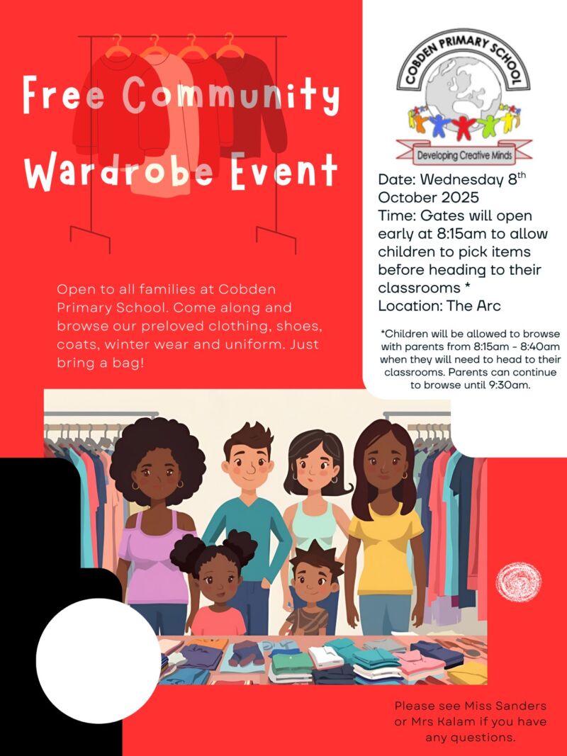 Image for the Tweet beginning: Community Wardrobe Event 